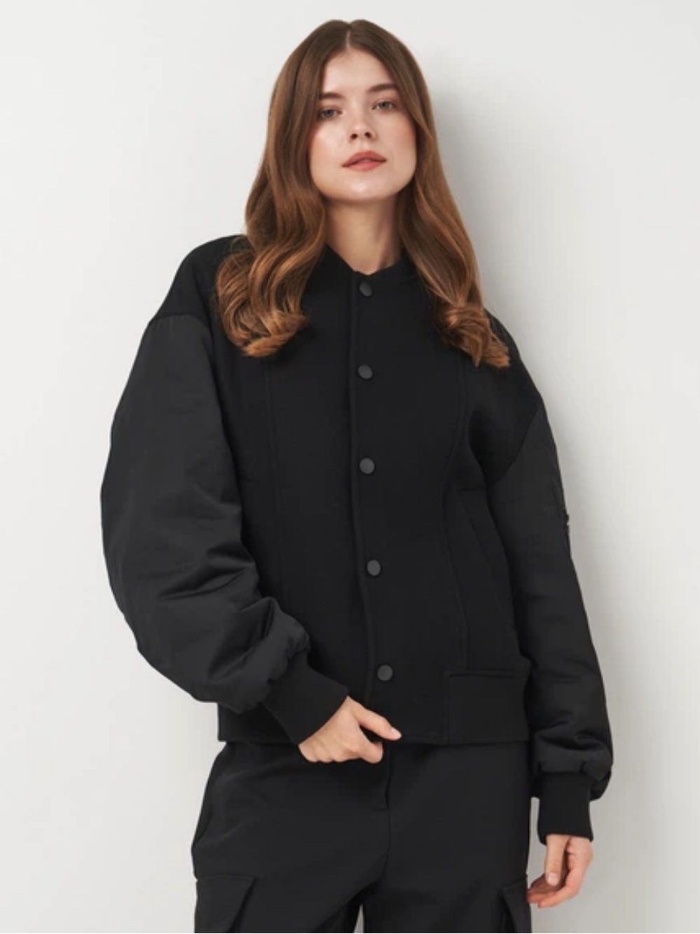 Zara Black Bomber Jacket